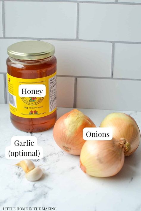 Honey Onion, Honey For Cough, Soothe A Sore Throat, Cough Syrup Recipe, Honey Remedies, Clear Mucus, Homemade Cough Syrup, Homemade Cough Remedies, Sick Remedies