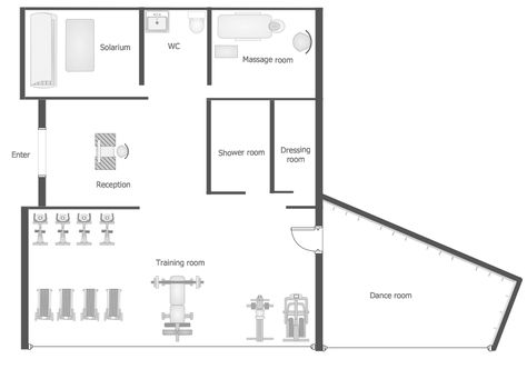 Gym Sample Gymnasium Interior, Spa Floor Plan, Gym Floor Plan, Spa Drawing, Workout Drawing, Club Drawing, Health Architecture, Gym Layout, Gymnasium Architecture