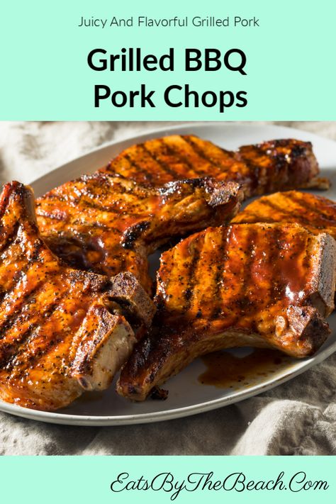 Bone In Pork Chops On The Grill, Pork Chop Recipes Bbq, Grilled Pork Chops Bone In, Pork Chops Easy, Pork Ideas, Pork Chops Bone In, Asian Cafe, Pork Chop Recipes Grilled, Bbq Pork Chops