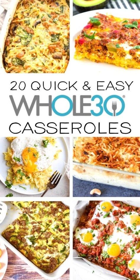 Whole 30 Breakfast Casserole Easy, Easy Whole 30 Casseroles, Healthy Grain Free Dinner, Whole30 Supper Recipes, Whole 20 Recipes, While 30 Casserole Recipes, Easy Dairy Gluten Free Dinner, Quick Easy Whole 30 Dinner, Whole Food Casserole Recipes