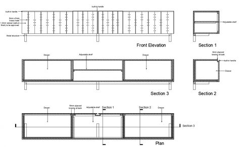 Shelf plan detail dwg file. Drawing Block, Cad Blocks, Autocad Drawing, Retail Display, Display Shelves, Autocad, In Design, Fine Arts, Architecture Details