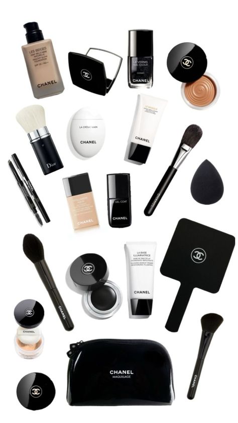 Chanel Beauty Aesthetic, Chanel Makeup Aesthetic, Chanel Makeup Products, Dior Makeup Aesthetic, Chanel Makeup Set, Chanel Skincare, Chanel Makeup Bag, Skincare Content, Channel Makeup