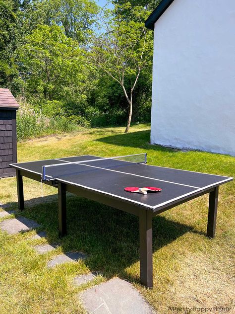 Homemade Ping Pong Table, Ping Pong Outdoor, Diy Table Tennis Top, Diy Outdoor Ping Pong Table, Diy Ping Pong Table, Foldable Ping Pong Table, Ping Pong Table Top, Fabrication Table, Outdoor Ping Pong