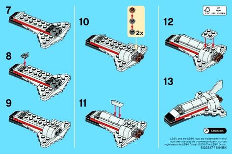 Mini Build Feb 2015 - Space Shuttle [Lego 40127] Lego Space Shuttle, Lego Airport, Nasa Space Shuttle, Lego Group, Lego Space, Space Nasa, Group Of Companies, Lego Instructions, Space Shuttle