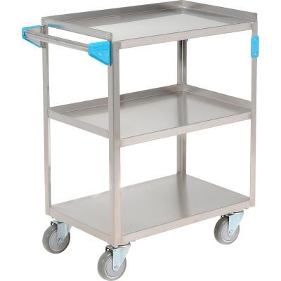 Carlisle® UC3031524 Stainless Steel Utility Transportation Cart 300 Lb. Capacity 24x15-1/2 | B642457 - GLOBALindustrial.ca Craft Storage Cart, Printer Cart, Medical Furniture, Metal Cart, Rolling Utility Cart, Printer Stand, Utility Cart, 3 Shelves, Swivel Casters