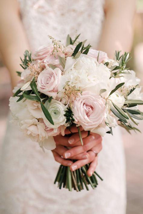 Simple White And Blush Bridal Bouquet, Rose Pink Wedding Bouquet, Pale Wedding Bouquet, Wedding Bouquets Posy, Blush Bridesmaid Flowers, Pink And White Rose Bridal Bouquet, Pale Pink And White Wedding Flowers, Blush Pink And White Wedding Flowers Bridesmaid Bouquets, Small Pink Wedding Bouquet