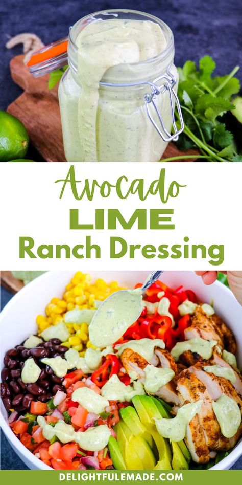 Lime Ranch Dressing Recipe, Avocado Lime Ranch Dressing Recipe, Chick Fil A Copycat, Avocado Lime Ranch, Chick Fil A Recipe Copycat, Avocado Ranch Dressing Recipe, Cilantro Lime Ranch Dressing, Cilantro Lime Dressing Recipe, Avocado Cilantro Lime Dressing