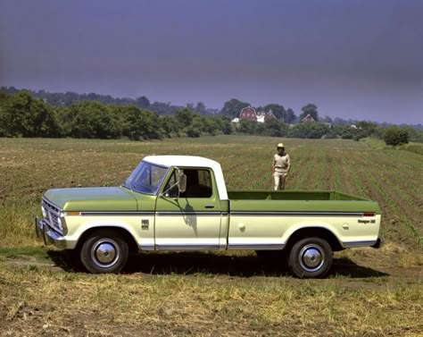 1975 Ford F250, Car Deco, Cowboy Like Me, Old Ford Trucks, Vw Vintage, Dream Trucks, Ethel Cain, Pick Up Truck, Car Things