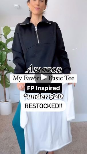 92K views · 3K reactions | Like 🤍 + comment ❤️❤️ and I’ll send it directly ✨My Favorite Basic Tee from Amazon, FP Inspired Restocked!✨ I have found my new go to spring/summer tee that’s perfect for it all- leggings, jeans/shorts, and even tucked into trousers to make it work friendly. I sized up to a M in the white and tan to make legging friendly and stayed tts in black for jeans and am 5’5 1/2. 

#amazonfashion #founditonamazon #casualstyle #amazonmusthaves #springstyle #summerstyle 

Casual outfit ideas | spring outfit ideas | closet staples | what to wear to | how to style | leggings tee | basic tee | work friendly | amazon style | mom style | comfy style | comfy outfit | ankle jeans | trouser pants | short sleeve tee | Amazon must haves | Amazon spring finds | look for less | oversiz Ideas Closet, Outfit Ideas Spring, Casual Outfit Ideas, Amazon Must Haves, Pants Short, Spring Outfit Ideas, Style Leggings, Comfy Outfit, Comfy Fashion