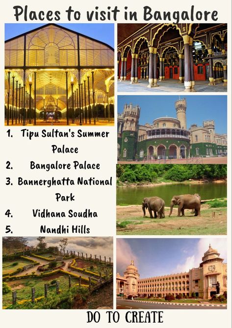 Hey Traveller! New to Bangalore? Here are some must-visit places in Bangalore. Do follow, like and share Do to Create. Travel Infographic, Cool Signatures, Holiday Travel Destinations, Summer Palace, Like And Share, Travel And Tourism, Travel Bucket List, Holiday Travel, Bangalore