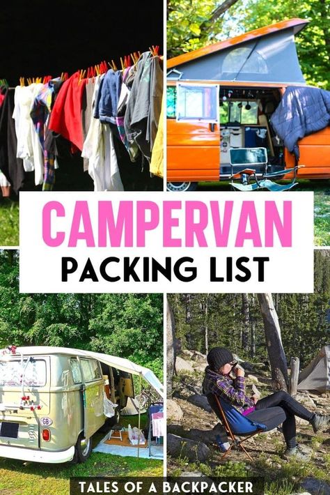 Camper Cleaning Checklist, Campervan Packing List, Campervan Essentials, Rv Camping List Packing Checklist, Rv Checklist Rv Packing, Rv Packing List, Trip Hacks, Van Travel, Trip Essentials