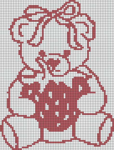 Alpha pattern #173833 Kawaii Pixel Art Grid 32x32, Bear Tapestry Crochet, Cherry Blossom Pixel Art Grid, Strawberry Crochet Graph, Teddy Bear Alpha Pattern, Album Crochet Grid, Sonny Angel Alpha Pattern, Aesthetic Crochet Tapestry, Crochet Tapestry Pattern Grid