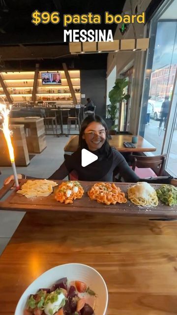 Priya | Seattle Food, Travel, and Fun on Instagram: "$96 pasta board 🍝 @eatmessina 
📍Seattle, WA

Messina is a great spot to try out a variety of modern Italian eats. You can also try out their super unique pasta board featuring 5 different types of pasta! This board came out with a giant sparkler and it was so much fun trying out each one 🤩

What I ordered 👇🏼
🍷 sangiovese (my favorite wine!) 
🍗 sicilian meatballs (made with chicken! so juicy and flavorful)
🧄 garlic bread (the best, most garlicky bread every) 
🥗 beat salad and caesar salad 
🍝 pasta board (the star of the show featuring 5 pastas: orecchiette broccoli, carbonara, orecchiette pomodoro, spicy vodka, and cacio e pepe. while it is pricey, the portion is big and is perfect for sharing!) 
🍰 tiramisu (perfect amounts of Beat Salad, Caesar Salad Pasta, Orecchiette Broccoli, Sicilian Meatballs, Different Types Of Pasta, Pasta Board, Unique Pasta, Types Of Pasta, Seattle Food