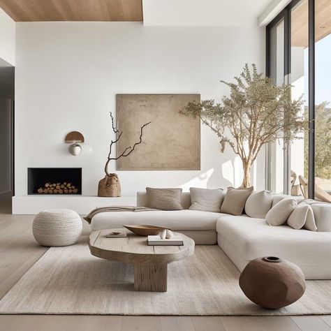 Modern Natural Minimalist Home, Living Room Interior Minimalist, Minimum Living Room Decor, Cloud Couch Living Room Decor Cozy, Interior Design Living Room Neutral, Beach Front Living Room, Modern Open Space Living Room, Minimalistic Living Room Decor, Living Room Modern Design Interiors