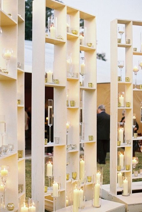 Candle Backdrop, Wedding Ceremony Backdrop Outdoor, Ceremony Backdrop Outdoor, Candles Reception, Outdoor Wedding Lighting, Tented Reception, Ceremony Candles, Bee Wedding, Wedding Reception Photography