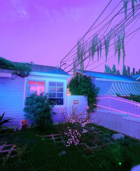 Blake Kathryn, Vaporwave Art, Aesthetic 90s, Dreamcore Weirdcore, Stylist Tattoos, Urban Fantasy, Night Aesthetic, Retro Futurism, Purple Aesthetic