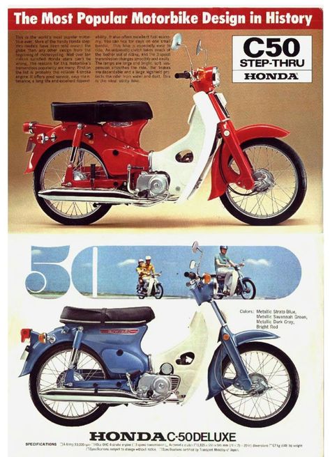 Old Fashioned Bike, Honda Scooter, Honda C50, Honda C90, Honda 50, Vintage Moped, Honda Scooters, Vintage Honda Motorcycles, Honda Scrambler