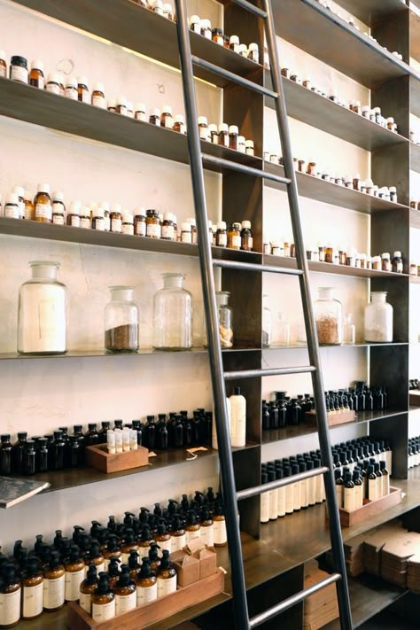 (17) local perfumerias paris - Buscar con Google | Shelves | Pinterest Apothecary Inspiration, Beauty Apothecary, Oil Display, Apothecary Shop, Marais Paris, Shop Inspiration, Pharmacy Design, French Bedroom, Herbal Apothecary