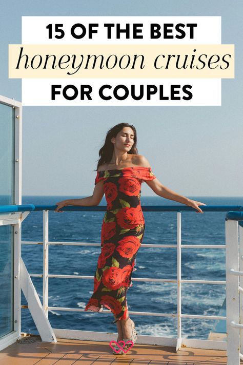 Honeymoon cruises are always in style. Sailing across sparkling waters while taking in incredible views and experiencing multiple destinations in one trip is a great way to kick off a lifetime of love. Honeymoon cruises tick all the right boxes for a romantic getaway.  #HoneymoonIdeas #CruiseShipHoneymoon #HoneymoonDestinations #HoneymoonIdeasForCouples Romantic Cruise Ideas, Cruises For Couples, Cruise Honeymoon, Honeymoon Cruise, Romantic Cruise, Best Honeymoon, Cruise Destinations, Romantic Getaway, Honeymoon Destinations