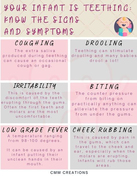 Teething Symptoms Baby, Teething Signs, Teething Symptoms, 3 Month Old, Baby Care Tips, Baby Tips, First Tooth, Signs And Symptoms, Baby Teeth