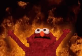 Flaming Elmo Flaming Elmo Meme GIF - FlamingElmo FlamingElmoMeme Flaming - Discover & Share GIFs Elmo Memes, The Kane Chronicles, School Memes, Meme Faces, One Pilots, Green Day, What’s Going On, Horror Stories, My Chemical Romance