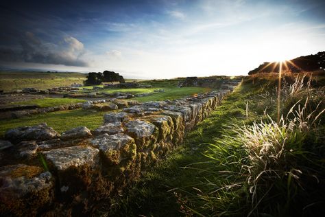 Roman Fort, Hadrian's Wall, Wall Photography, Hadrians Wall, North East England, The Roman Empire, Photography Sunset, Tyne And Wear, English Heritage