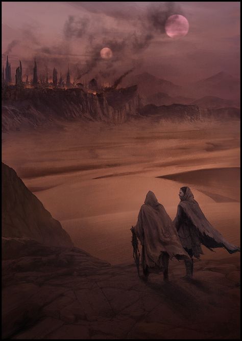 Dune Book, Sience Fiction, Dune Frank Herbert, Widget Board, Dune Art, Legendary Pictures, Fantasy Worlds, Landscape View, Science Fiction Art