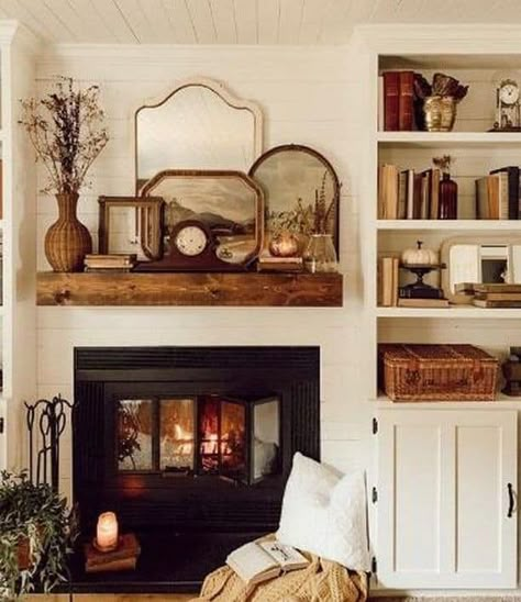 Living Room Decor Cozy, Living Room Inspo, Happy Wednesday, Farmhouse Living, Cozy Living Rooms, A Fire, My New Room, Living Room Inspiration, Cozy Living