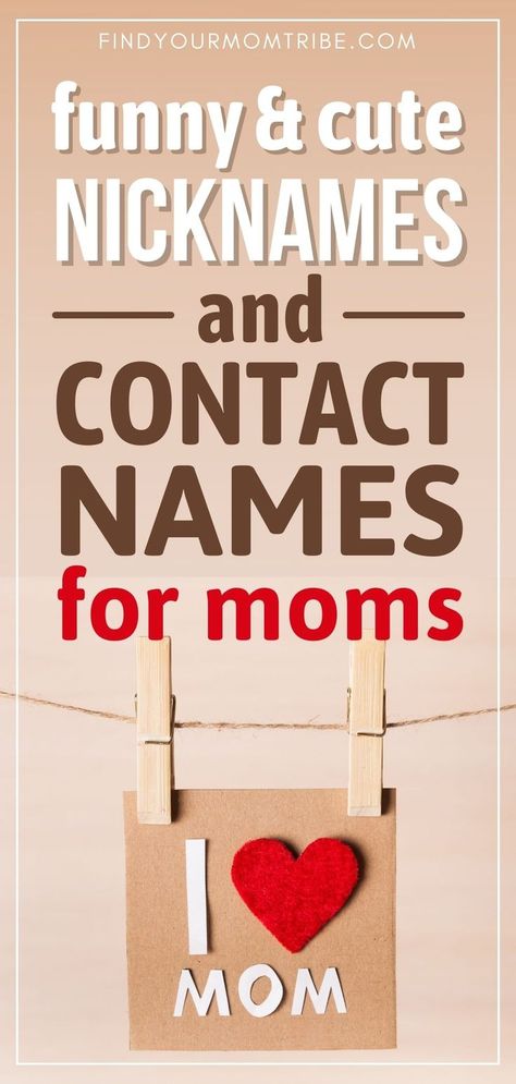 The ultimate list of 400+ nicknames and contact names for mom that will make her laugh and feel special. Tears of laughter guaranteed! Parent Contact Names, Mother In Law Contact Name Ideas, Mother Contact Names, Contact Names For Mother In Law In Phone, Mom Names For Contacts, Mom Contact Names Ideas, Contact Names For Aunt, Contact Name Ideas For Family, Life 360 Circle Names