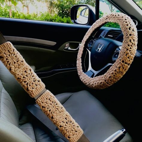 Crochet car seat cover