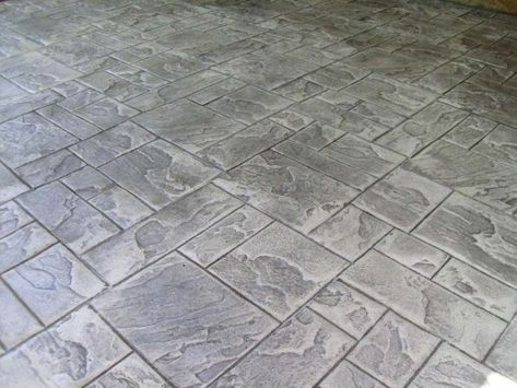 3 Stamped Concrete Colors, Decorative Concrete Driveways, Concrete Stamp, Types Of Concrete, Stamped Concrete Patio, Pattern Stamping, Countertop Design, Decorative Concrete, Concrete Driveways