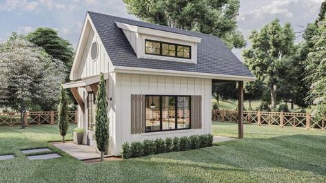 7x5 Fantastic Small Shed House Model Modern Farmhouse Backyard, Farmhouse Sheds, Farmhouse Backyard, Small White House, Backyard Guest Houses, Backyard House, Backyard Office, Backyard Sheds, Modern Farmhouse Exterior