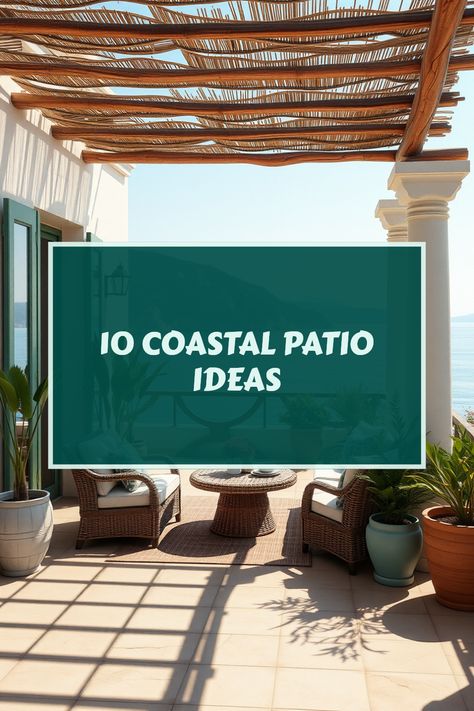 Transform your outdoor spaces with these 10 coastal patio ideas that will leave you feeling like you're on vacation every day! From nautical themes to vibrant colors, get inspired to create an inviting paradise right at home. Discover ways to incorporate comfortable seating, chic decor, beautiful plants, and the perfect accessories. Perfect if you love beachy aesthetics and relaxation! Ideal for family gatherings or peaceful evenings enjoying the sea breeze. Your coastal inspiration starts here! Lanai Furniture Ideas Florida, Pool Patio Decorating Ideas, Coastal Patio Ideas, Lanai Furniture, Coastal Outdoor Living, Beach Bonfire Parties, Coastal Patio, Coastal Inspiration, Beach Patio