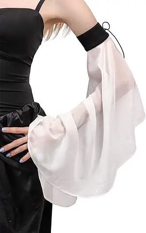 Amazon.ca : pirate sleeves detachable Sleeves For Wedding Dress, Jellyfish Costume, Tulle Gloves, Party Photoshoot, Fitness Wear Outfits, White Clothing, Detachable Sleeves, For Wedding Dress, White Dress Party