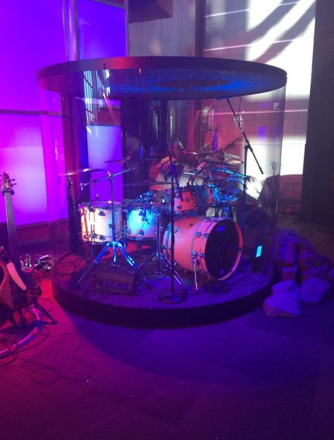 Drum Cage by Curve Acoustic Drum Enclosures. Diy Drum Cage, Drum Room Ideas, Drum Cage, Diy Drums, Drum Room, Best Drums, Home Music Rooms, Sound Panel, Church Media Design