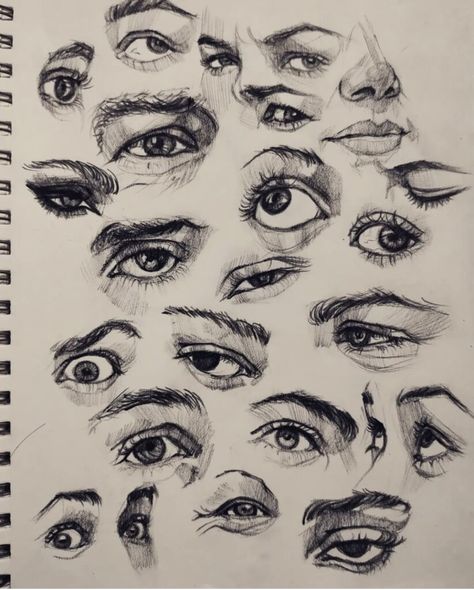 Drawings Of Eyes Easy, Eye Drawings Easy, Easy Eyes To Draw, Draw Eyes Easy, Eyes Drawing Easy, Face Structure Drawing, Eye Drawing Realistic, Eye Drawing Easy, Drawing Of Eyes