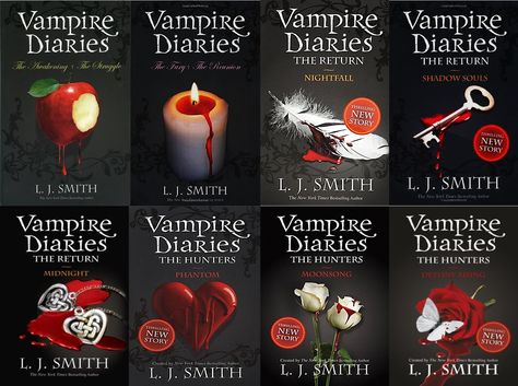 Vampire Diaries Vampire Diaries Book Series, Publication Layout, Vampire Diaries Books, Icon People, Vampire Romance, Supernatural Books, Vampire Series, Paranormal Books, Horror Series