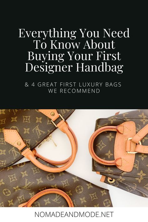 Buying your first designer handbag is a milestone purchase that you want to get just right. If you're wondering what designer bag you should buy to start your luxury collection, there are a few key things to consider. In this post, we've rounded up 4 designer styles with staying power on the market, good resale value, and a timeless design that won't go out of style. Read the post on Nomade & Mode. You might be surprised by these designer handbag brands. #starterluxurybag #beststarterdesignerbag Chic Travel Style, Lady Dior Mini, Handbag Brands, Dream Chasers, Capsule Wardrobe Checklist, Designer Handbag Brands, Fashion Travel Outfit, Lady Dior Handbag, Elegant Style Women