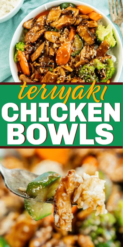 Best Teriyaki Chicken, Teriyaki Chicken Bowl Recipe, Teriyaki Chicken Bowl, Teriyaki Chicken And Rice, Easy Teriyaki Chicken, Chicken Bowl Recipe, Chicken Bowls, Healthy Bowls Recipes, Chicken Rice Bowls