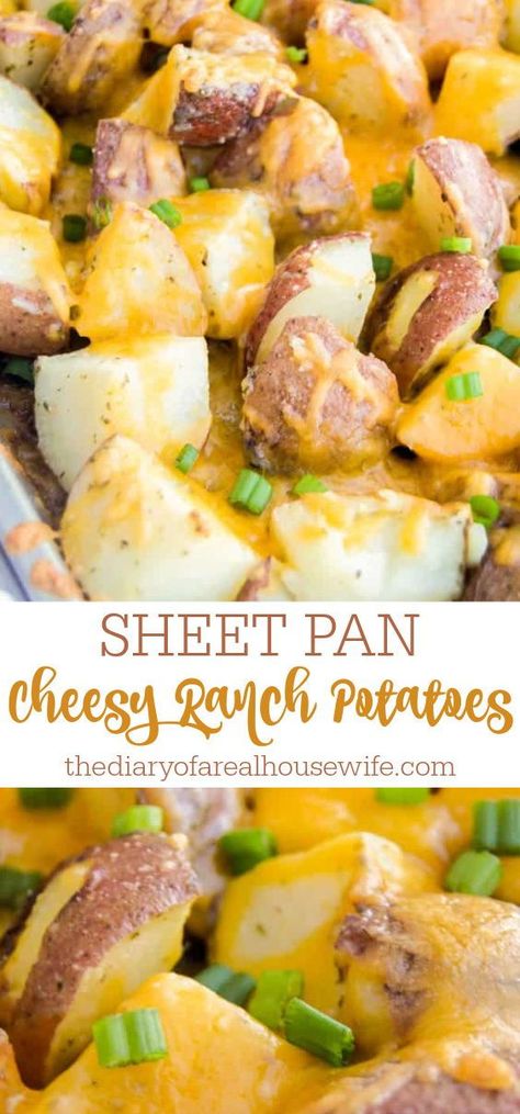 Easy Meatloaf Side Dishes, Meatloaf Side Dishes Ideas, Cheesy Red Potatoes, Small Potatoes Recipe, Ranch Potatoes Baked, Meatloaf Side Dishes, Baked Red Potatoes, Cheesy Ranch Potatoes, Baby Potato Recipes