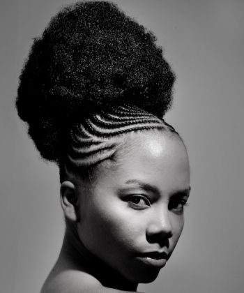 Cornrows cornrows up do with afro puff – Gallery Cornrow And Afro Puff, Cornrow With Afro Pony, Cornrow Afro Ponytail Hairstyles, Afro Pondo Hairstyles, Cornrows With Puff, Braided Puff Natural Hair, Cornrows With Natural Hair Only, Afro Puff Hairstyles, Afro Puff Ponytail