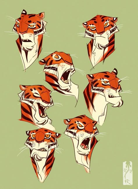 Zarnala https://www.facebook.com/CharacterDesignReferences  join us http://pinterest.com/koztar Cats Face Drawing, Tiger Drawings, Cat Face Drawing, Cats Face, Inspirational Drawings, Animal Character Design, Facial Anatomy, Anthropomorphic Animals, Animal Character