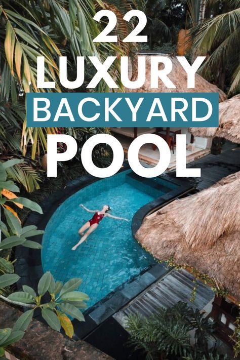 Pool design ideas for your backyard. Complementing with the best of landscaping for your house. Explore the collection of 20 stunning pool designs. #pool #backyard #landscape Amazing Backyard Pools, Home Swimming Pool Ideas Backyards, Tropical Backyard Pool Landscape Design, Unique Pool Ideas, Custom Pools Backyard, Modern Pool Landscaping Ideas, Luxury Swimming Pools Outdoor, Lagoon Pool Backyard Oasis, Swimming Pool Designs Luxury Outdoor