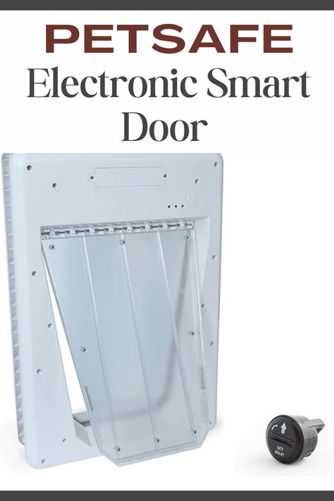 PetSafe Electronic Smart Door, Automatic Dog and Cat Door, Large, Collar Activated with Smart Key #affiliatelinks #dogandcatdoor Custom Pet Door, Secure Dog Door, Locking Pet Door, Automatic Dog Door, Automatic Dog Door Opener, Dog Door Bell, Smart Door, Pet Door, Small Animal Supplies