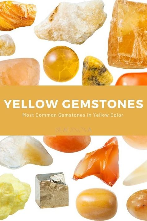 Yellow Gemstone Names | List of 7 Most Common Gemstones in Yellow Color - Beadnova Crystal Magick, Crystals Energy, Yellow Gems, Become Wealthy, Lost My Job, Yellow Gemstones, Looks Black, Abundant Life, Yellow Stone