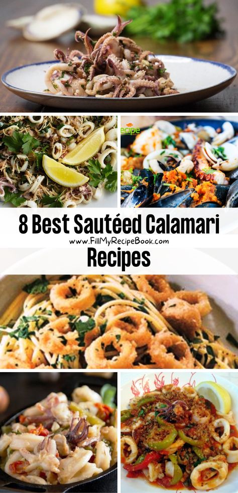 Calamari Rings Recipe Healthy, Recipe With Fish Sauce, Squid Pasta Recipe, How To Cook Squid, Sauteed Calamari Recipes, Calamari Pasta Recipes, Squid Recipes Asian, Squid Soup Recipe, Calamari Recipes Sauteed