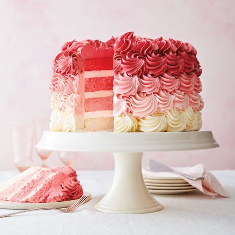 layer cake Cake Problem, Tårta Design, Plain Cake, Layer Cake Recipes, Tall Cakes, Cake Chocolat, Ombre Cake, Valentine Cake, White Cake