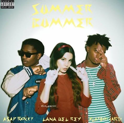 Lana Del Rey #Summer_Bummer ft. A$AP Rocky & Playboi Carti #LDR Asap Rocky Poster, King Vamp, Rocky Poster, A$ap Rocky, Asap Rocky, Lust For Life, Lana Del Ray, Her Music, Music Poster