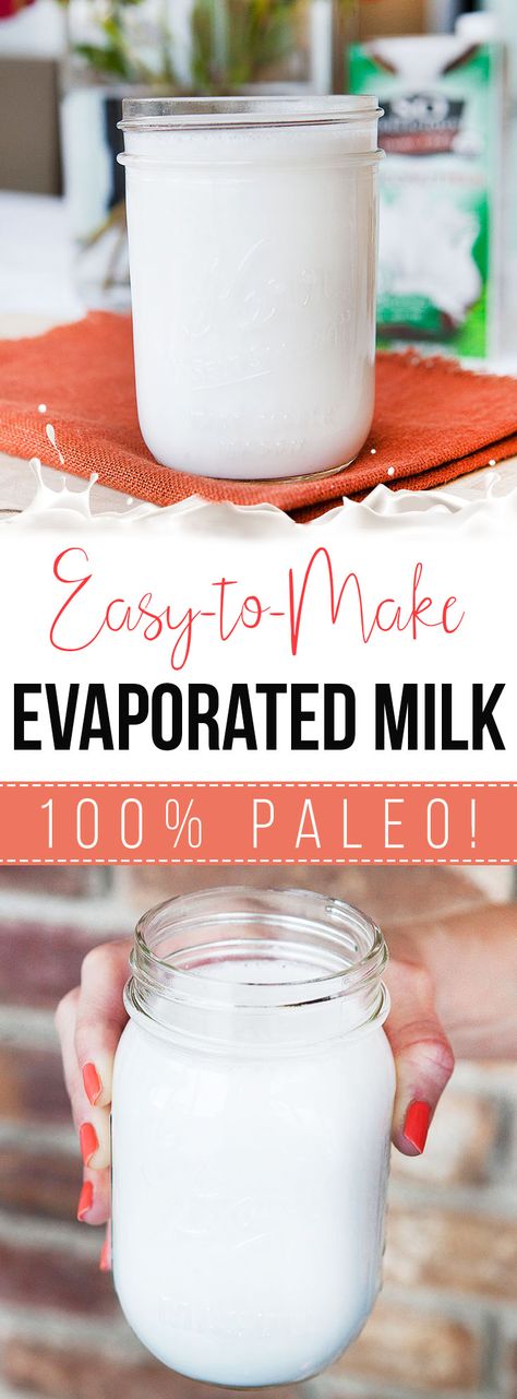 Paleo Evaporated Milk – AmazingPaleo.com Vegan Evaporated Milk, Dairy Free Evaporated Milk, Thanksgiving Recipes Vegetarian, Evaporated Milk Recipes, Dairy Substitutes, Almond Milk Recipes, Holiday Baking Recipes, Vegan Milk, Evaporated Milk