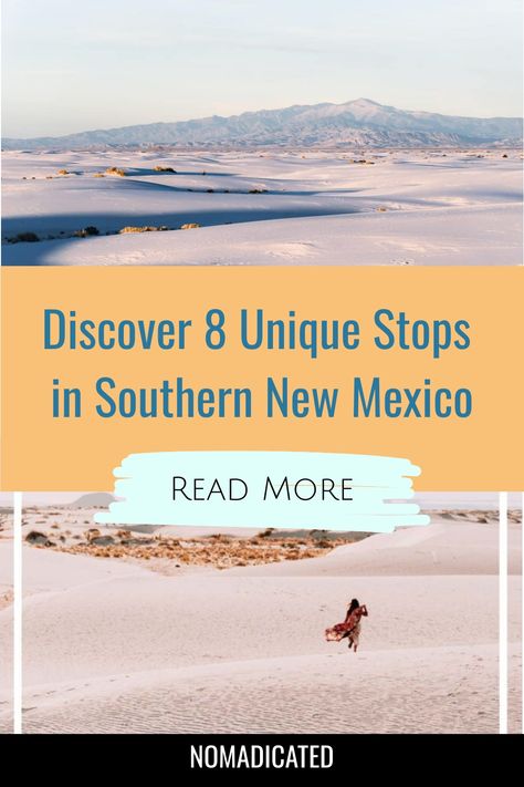 Discover the ultimate Southern New Mexico road trip with our comprehensive guide! From the enchanting White Sands National Park to the historic streets of Mesilla, we cover all the must-visit spots and hidden gems. Experience the rich culture, breathtaking landscapes, and delectable cuisine that make this region unforgettable. Perfect for adventure seekers and history buffs alike. Start planning your unforgettable journey now. Don't miss out on creating memories that will last a lifetime. Click and save this pin to ensure your trip is nothing short of spectacular! Organ Mountains New Mexico, Truth Or Consequences New Mexico, Mexico Road Trip, New Mexico Road Trip, White Sands National Park, Taos Ski Valley, Southern New Mexico, Guadalupe Mountains National Park, Carlsbad Caverns National Park